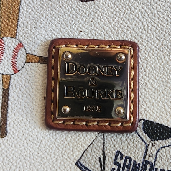 Dooney & Bourke San Diego Padres MLB Baseball Leather Shopper Tote Purse Bag - Picture 3 of 13